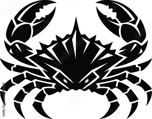 Geometric Crab Silhouette