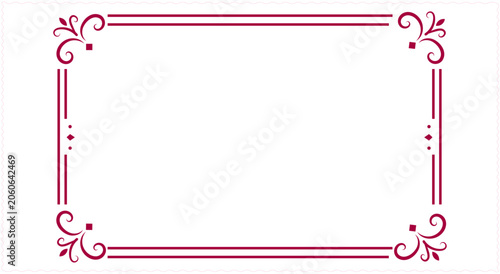 Tableau sur toile Vintage silent film title card frame with magenta ornate border