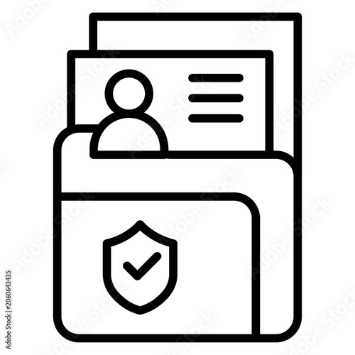 public record outline icon
