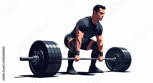 A man in athletic attire lifting a barbell