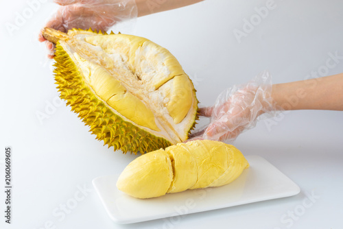 Foto A plump Thai Golden Pillow durian