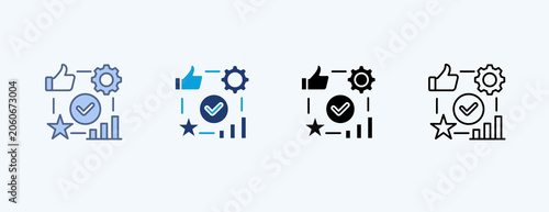 Canvastavla Quality Control Multiple Icon Illustration Vector