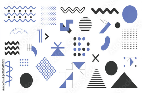 Various geometric shapes arranged Untitled-13.eps