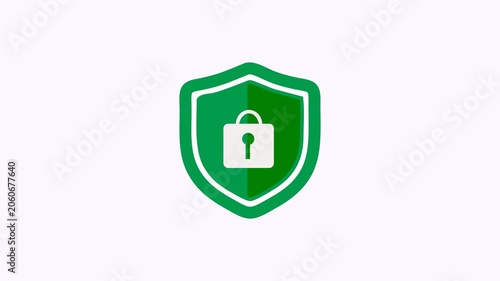 Green security shield icon padlock symbol for cyber safety protection, suitable for online security websites, tech articles, and cyber security blogs.