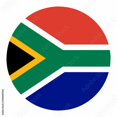Bild auf Leinwand South Africa flag circle icon vector