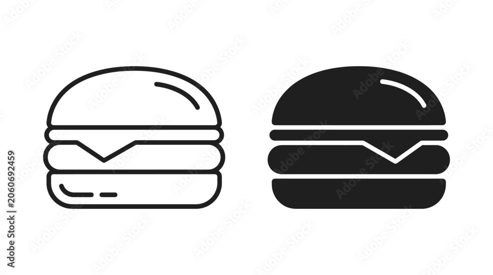 Fototapeta premium Hamburgers Presented Graphically