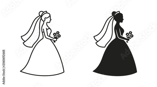 Konstfotografi Celebratory Bride Illustrations