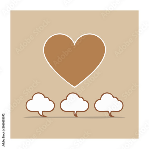 Minimalist Heart and Trees Illustration