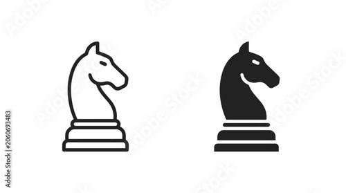 Foto Chess Knights in Profile View