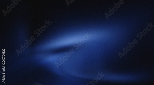 Blue black grainy background, abstract vibrant glowing color gradient shape, dark noise texture header, backdrop, poster, banner, wallpaper, cover design, copy space.
