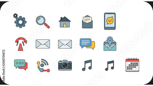 Collection of various web application icons 1.