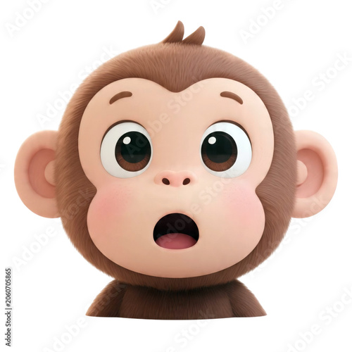 dreamina-2026-06-16-3834-Cute baby monkey face emoji illustration (1)