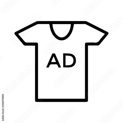 T-shirt advertisement icon