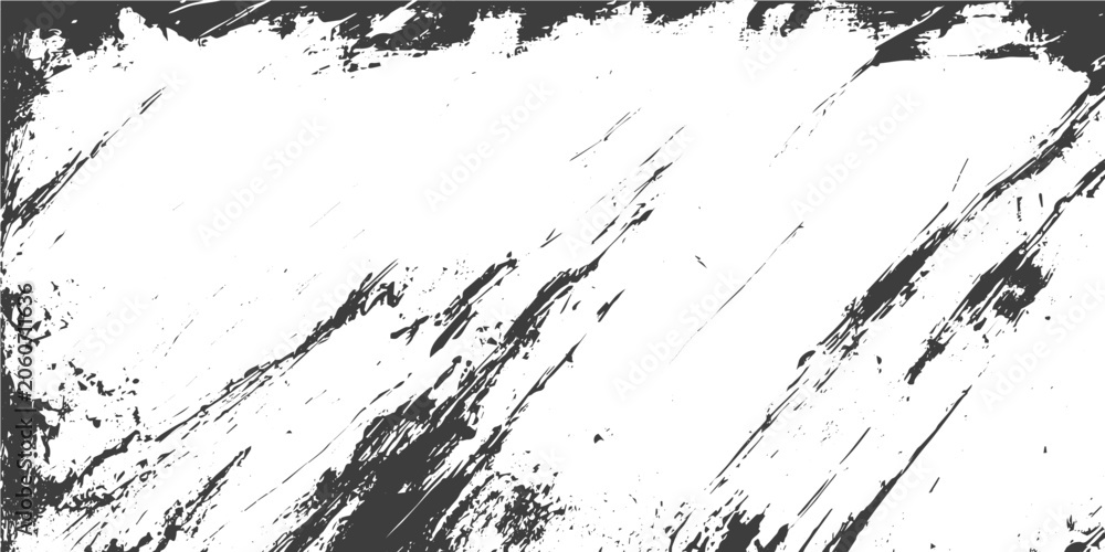 Fototapeta premium Black and White Grunge Texture Background with Distressed Paint Strokes and Splatter Effects
