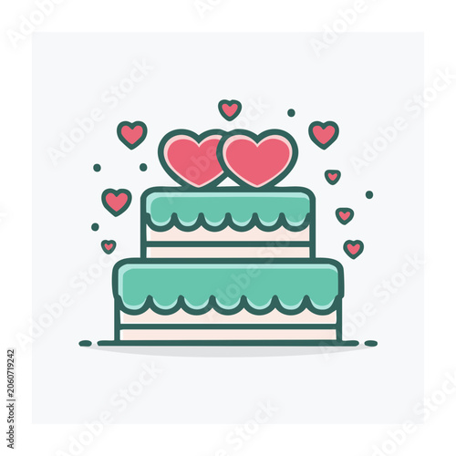 Red heart lock and key vector icon