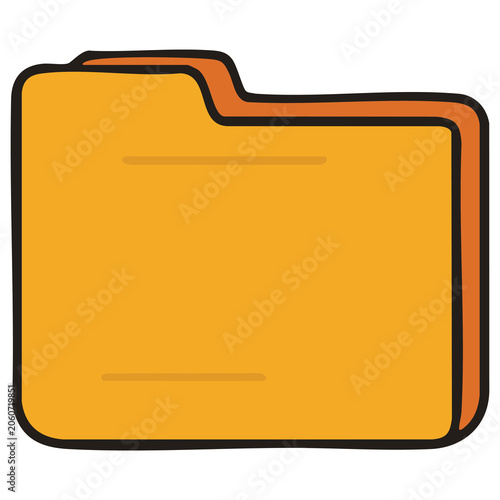 Schilderij op canvas Yellow Folder Organization Icon