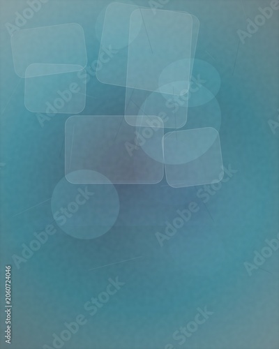 Blue minimalist bubble 3D render