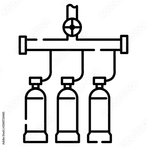 Fire suppression tubes icon