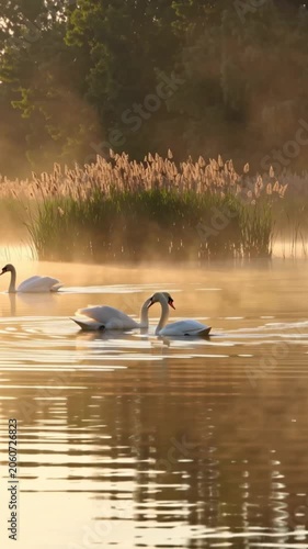 swan in the lake