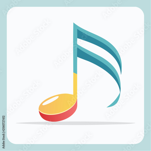 Stylized Musical Note Icon