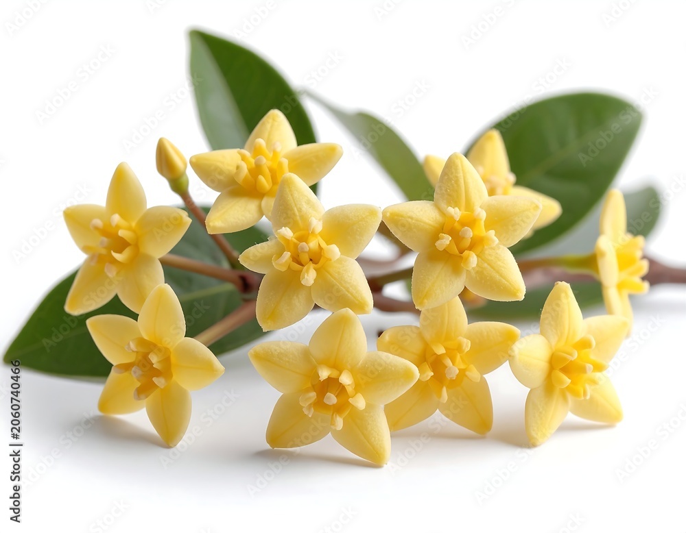 Obraz premium Yellow Hoya Hoka Vine - yellow isolated on white