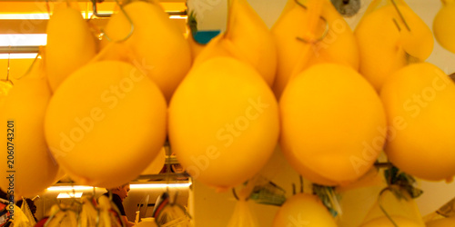 Bild auf Leinwand Melon, a fruit with the scientific name Cucumis melo L