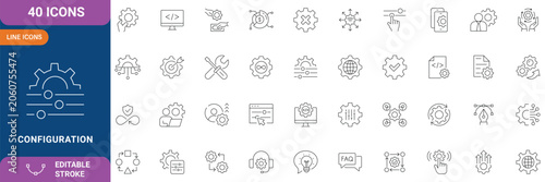Bild auf Leinwand Configuration icon set