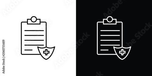 Fotografie Health insurance icon set designs. vector illustration eps