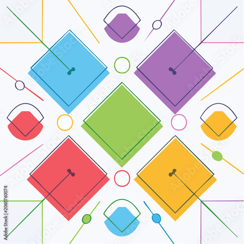 Colorful Geometric Shapes Pattern