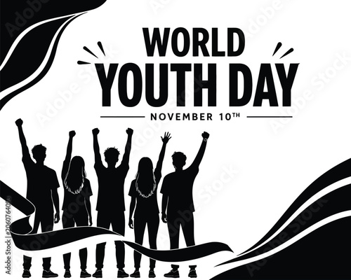 World youth day celebration with raised hands on november 10th