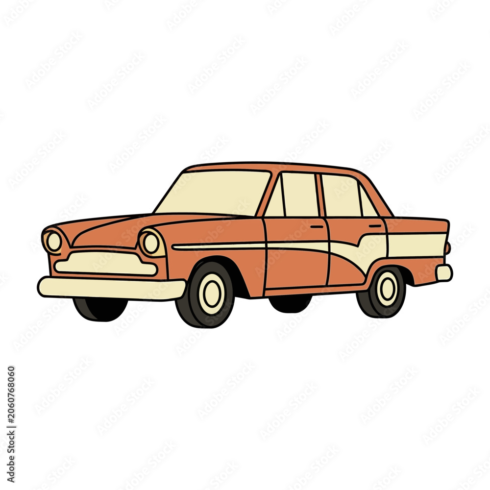 Fototapeta premium vintage car illustration