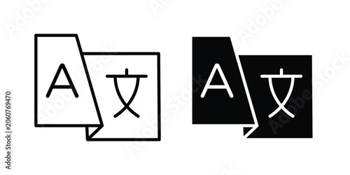 Obraz na plátně Language icon