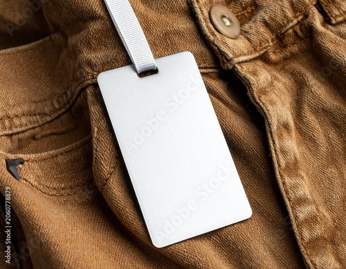 Brown fabric with blank tag