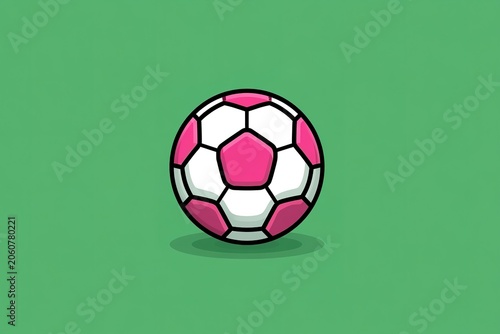 soccer ball on green background