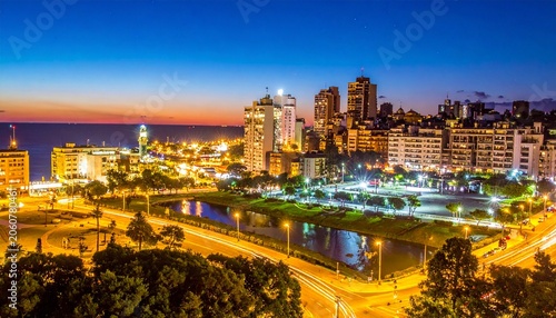 Coastal city skyline at dusk (2)