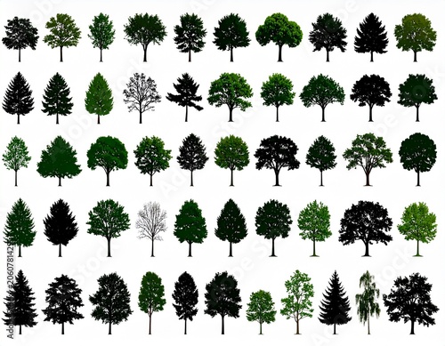 Diverse collection of trees