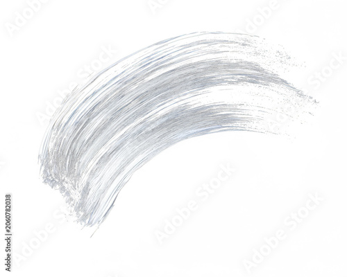 White abstract brushstroke on black background with light texture and gradient