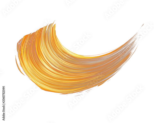 Abstract golden brushstroke, flowing across a dark background