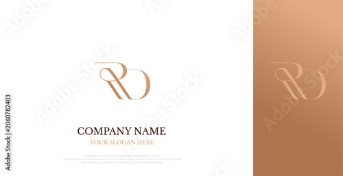 Foto Initial RD Logo Design Elegant