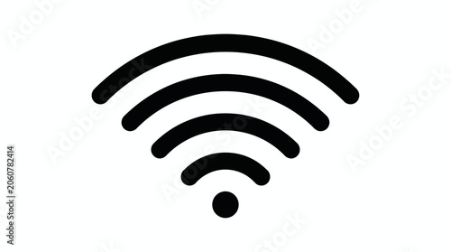 Wireless WiFi Signal Icon Representation for Connectivity.