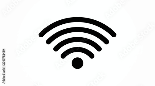 Wireless WiFi Signal Icon Representation for Connectivity.