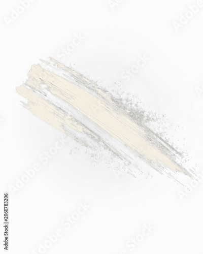 Diagonal white brushstroke on a textured black background, artistic and graphic