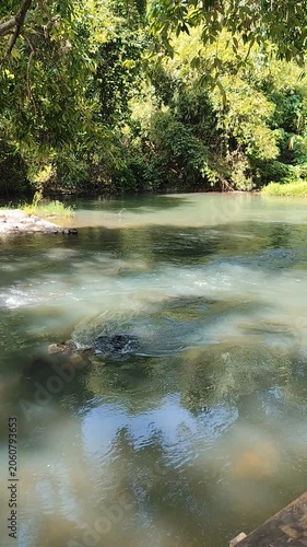 In June, this river is a natural waterway used for canoeing and rafting.