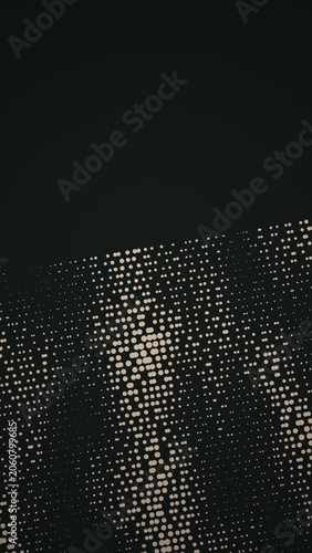 Beige dot pattern on black background