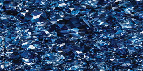 Rich deep blue crystalline gemstone texture background with gemstone background precious brilliant reflection expensive ornament material refraction aesthetic gemology treasury abstract