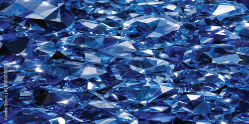 Sparkling dark blue faceted gemstone background with gemstone precious brilliant reflection background expensive glittering ornament material sparkling abstract aesthetic refraction