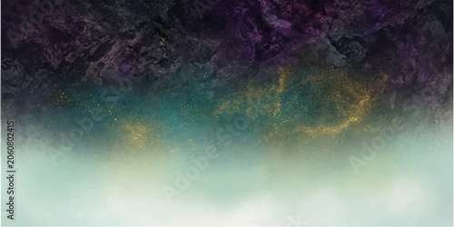 Canvas Print A mesmerizing abstract nebula, awash in a symphony of cosmic colors and textures, evokes the boundless expanse of the universe and the mysteries of outer space