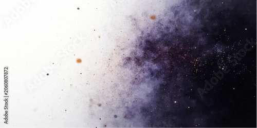 Fotografia Abstract dark and white particle cloud with bokeh effect, a nebulous form of swirling dust and light on a textured background