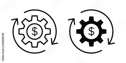 Tableau sur toile Costs optimization icon