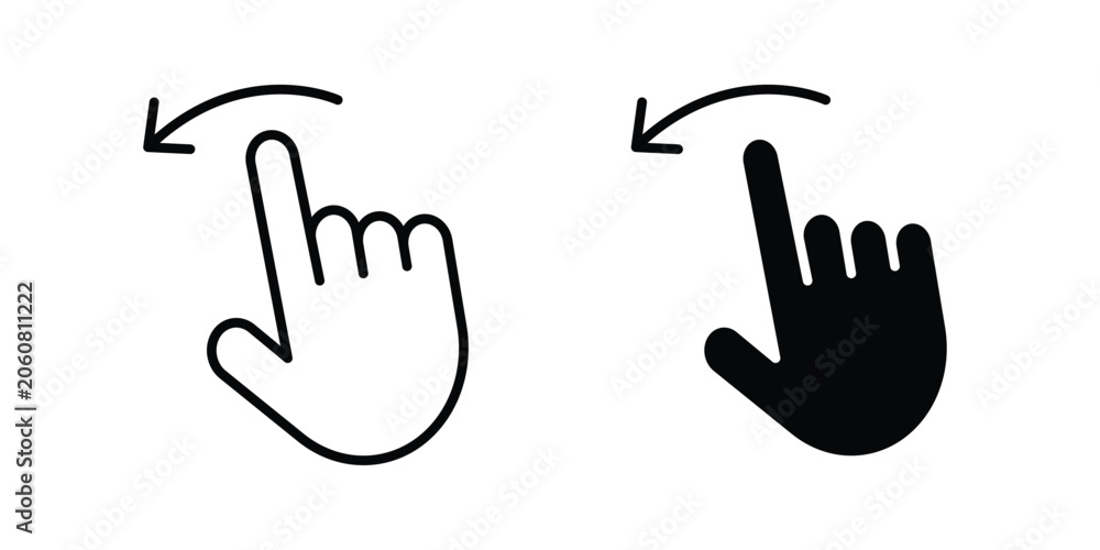 Obraz premium Finger swipe icon